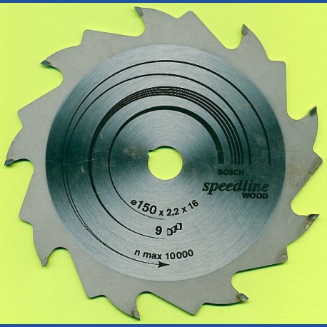 BOSCH speedline WOOD Grobzahn Kreissägeblatt – Ø 150 mm, Bohrung 16 mm
