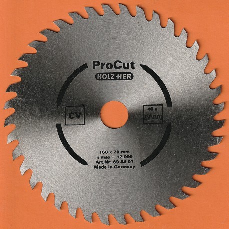 HOLZ-HER ProCut CV-Präzisions-Kreissägeblatt Grobzahn – Ø 160 mm, Bohrung 20 mm