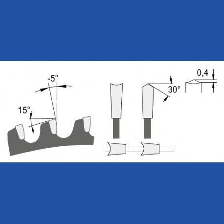 blueline by AKE Holzwerkstoffkreissägeblatt Hohlzahn negativ fein – Ø 220 mm, Bohrung 30 mm