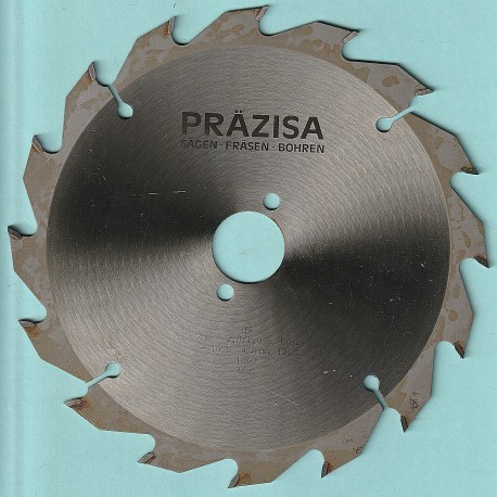 PRÄZISA Jännsch Hartmetall-Kreissägeblatt Type F Flachzahn grob – Ø 200 mm, Bohrung 30 mm