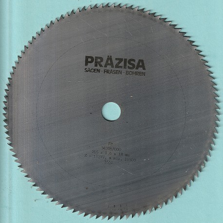 PRÄZISA Jännsch Chrom-Vanadium Kreissägeblatt Type B Feinstzahn – Ø 205 mm, Bohrung 18 mm