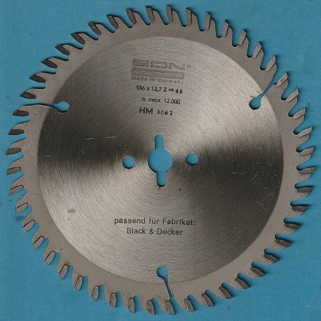 EDN Hartmetallbestücktes Kreissägeblatt Serie 05 gold Wechselzahn extra fein – Ø 156 mm, Bohrung 12,7 (1/2'') mm