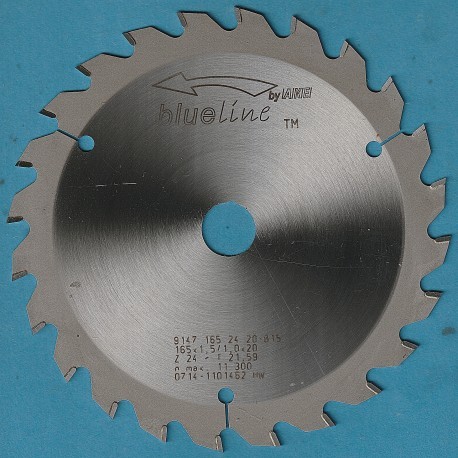 blueline by AKE Handkreissägeblatt HW Wechselzahn mittel extra dünn für Akkusägen von BOSCH, Hilti und Makita – Ø 165 mm, Bohrun