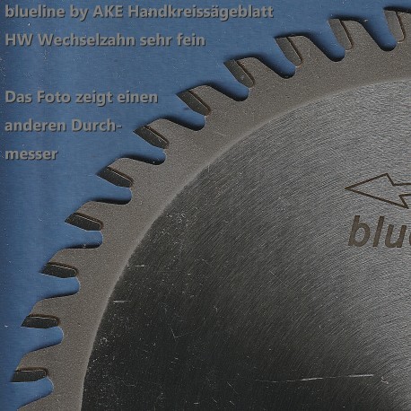 blueline by AKE Handkreissägeblatt HW Flach- / Trapezzahn sehr fein dünn – Ø 162 mm, Bohrung 20 mm
