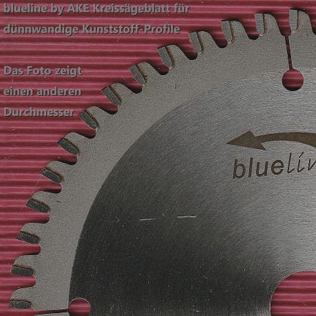 blueline by AKE Kreissägeblatt für dünnwandige Kunststoff-Profile – Ø 216 mm, Bohrung 30 mm