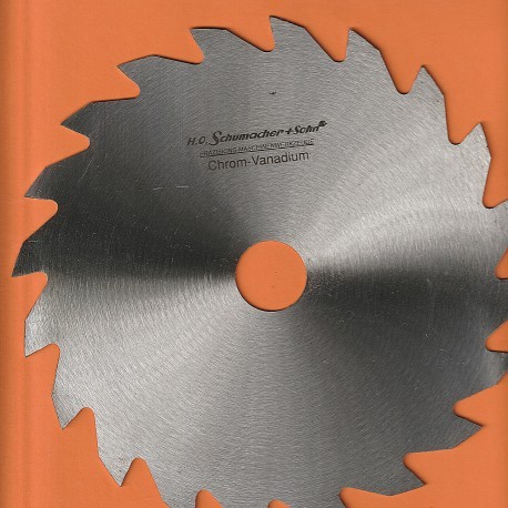 H.O. Schumacher+Sohn Kreissägeblatt Chrom-Vanadium A Grobzahn – Ø 220 mm, Bohrung 30 mm