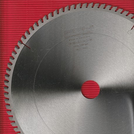 EDN Hartmetallbestücktes Kreissägeblatt VW Wechselzahn extra fein – Ø 280 mm, Bohrung 30 mm