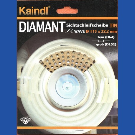 Kaindl Diamant-Sichtschleifscheibe WAVE Ø 115 mm TiN Kombi