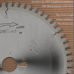 blueline by AKE Kappkreissägeblatt HW Wechselzahn sehr fein – Ø 300 mm, Bohrung 30 mm