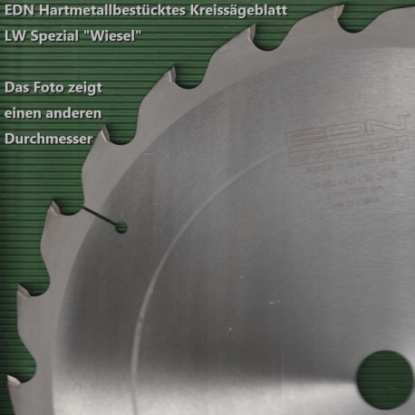 EDN Hartmetallbestücktes Kreissägeblatt LW Spezial "Wiesel" – Ø 420 mm, Bohrung 30 mm