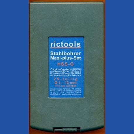 rictools Stahlbohrer HSS-G-TiN Maxi-plus-Set