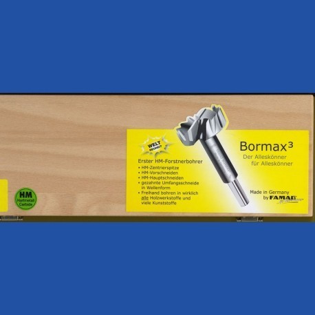 Bormax³ by FAMAG hartmetallbestückter Forstnerbohrer Maxi-Set