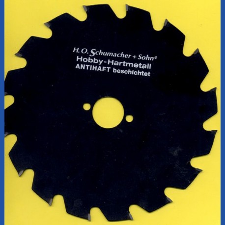 H.O. Schumacher+Sohn Hartmetallbestücktes Kreissägeblatt Hobby Grobzahn antihaftbeschichtet – Ø 210 mm, Bohrung 30 mm