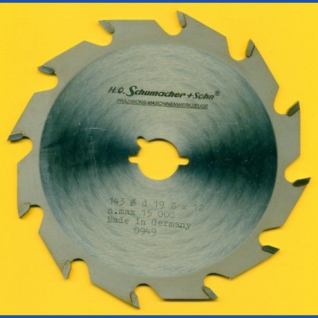 H.O. Schumacher+Sohn Hartmetallbestücktes Kreissägeblatt Standard Grobzahn – Ø 143 mm, Bohrung 19 mm (3/4'')