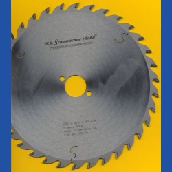 H.O. Schumacher+Sohn Hartmetallbestücktes Kreissägeblatt Standard Mittelzahn – Ø 230 mm, Bohrung 30 mm