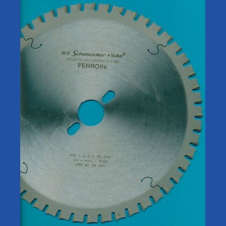 H.O. Schumacher+Sohn Hartmetallbestücktes Kreissägeblatt FERROfix fein – Ø 250 mm, Bohrung 30 mm