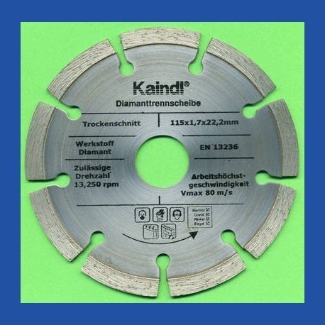 Kaindl Hochleistungs-Diamant-Trennscheibe für Einhand-Winkelschleifer Ø 115 mm
