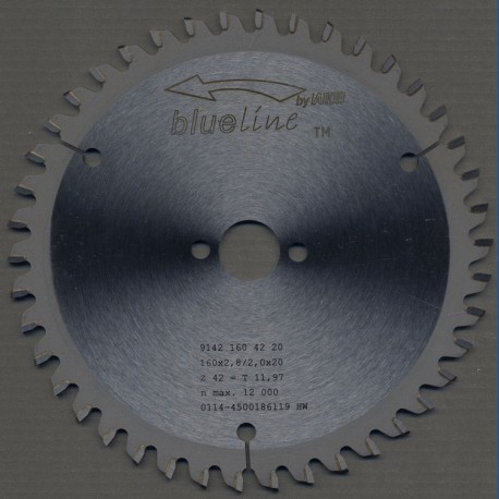 AKE blueline Aluminium-Kreissägeblatt HW negativ sehr fein, Ø 160 mm, Bohrung 20 mm