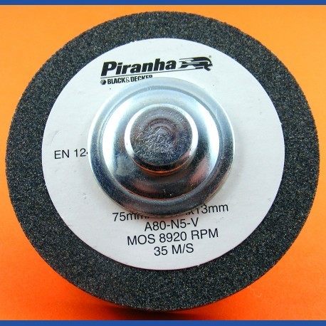 Piranha by BLACK+DECKER Korund-Schleifstein grob – mit Adapter für die Bohrmaschine