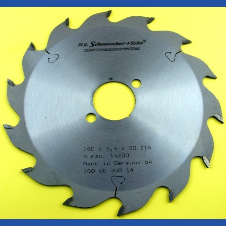 H.O. Schumacher+Sohn Hartmetallbestücktes Kreissägeblatt Standard Grobzahn – Ø 160 mm, Bohrung 30 mm