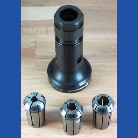 Kaindl Multi-Shaft Werkzeugaufnahme für Einhand-Winkelschleifer – mit 3 Spannzangen Ø 6, 8 und 10 mm