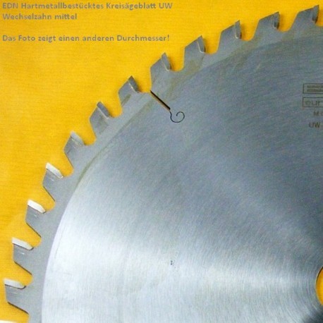 EDN Hartmetallbestücktes Kreissägeblatt UW Wechselzahn mittel – Ø 500 mm, Bohrung 30 mm