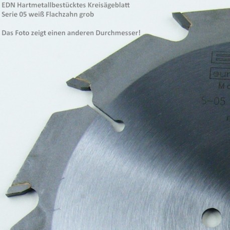 EDN Hartmetallbestücktes Kreissägeblatt Serie 05 weiß Flachzahn grob – Ø 150 mm, Bohrung 16 mm