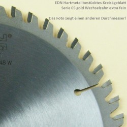 EDN Hartmetallbestücktes Kreissägeblatt Serie 05 gold Wechselzahn extra fein – Ø 160 mm, Bohrung 30 mm