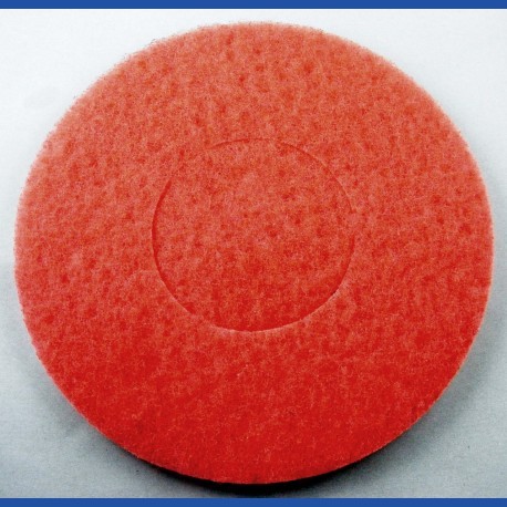 rictools Haft-Reinigungsvlies – Ø 200 mm, rot, mittel, nicht abrasiv