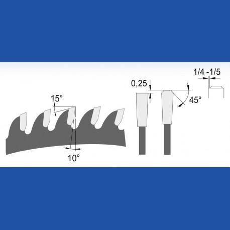 blueline by AKE Aluminium-Kreissägeblatt HW positiv sehr fein – Ø 200 mm, Bohrung 20 mm