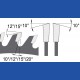 AKE blueline Handkreissägeblatt HW Wechselzahn mittel schmal für Sägen von Mafell, Ø 180 mm, Bohrung 30 mm