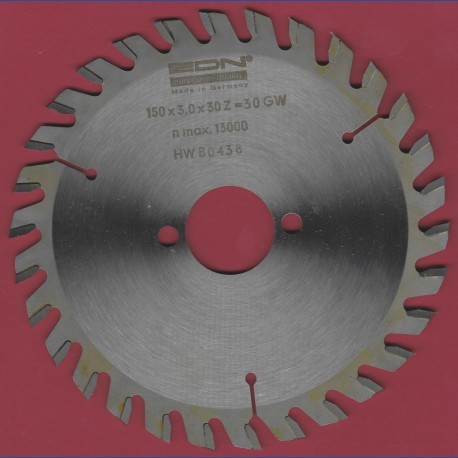 EDN Hartmetallbestücktes Kreissägeblatt GW Wechselzahn fein – Ø 150 mm, Bohrung 30 mm