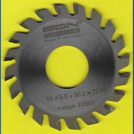 EDN Hartmetallbestücktes Kreissägeblatt Serie 05 gelb Wechselzahn mittel – Ø 90 mm, Bohrung 30 mm