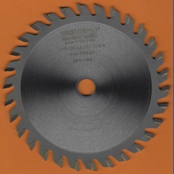 EDN Hartmetallbestücktes Kreissägeblatt Serie 05 orange Wechselzahn fein – Ø 125 mm, Bohrung 12,7 mm (1/2'')