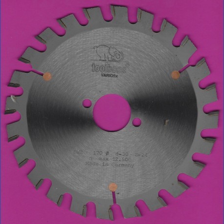 toolboss Hartmetallbestücktes Kreissägeblatt VARIOfix – Ø 170 mm, Bohrung 30 mm