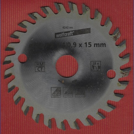 wolfcraft Handkreissägeblatt HM Viel-Wechselzahn – Ø 85,7 mm, Bohrung 15 mm
