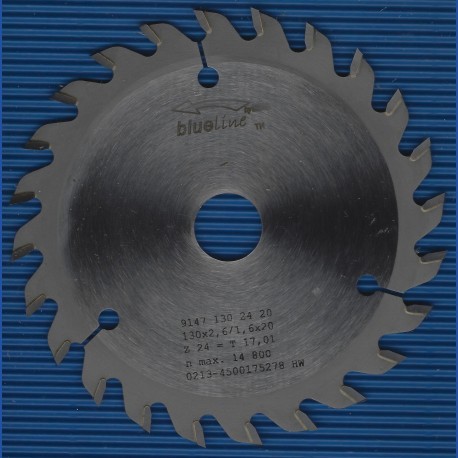 blueline by AKE Handkreissägeblatt HW Wechselzahn fein – Ø 130 mm, Bohrung 20 mm