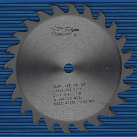 blueline by AKE Handkreissägeblatt HW Wechselzahn fein extra dünn für Akkusägen von Makita – Ø 136 mm, Bohrung 10 mm