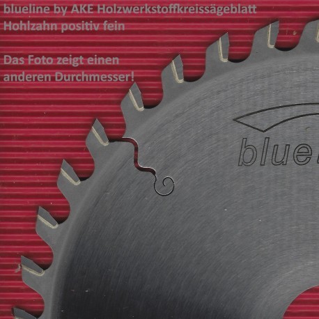 blueline by AKE Holzwerkstoffkreissägeblatt Hohlzahn positiv fein – Ø 200 mm, Bohrung 30 mm