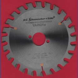 H.O. Schumacher+Sohn Hartmetallbestücktes Kreissägeblatt VARIOfix – Ø 170 mm, Bohrung 30 mm