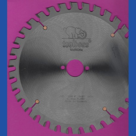 toolboss Hartmetallbestücktes Kreissägeblatt VARIOfix – Ø 230 mm, Bohrung 30 mm