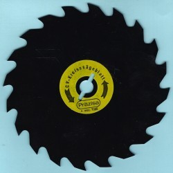 PRÄZISA Jännsch Chrom-Vanadium-Kreissägeblatt Type A Wolfszahn grob antihaftbeschichtet – Ø 156,5 mm, Bohrung 12,75 mm (1/2'')