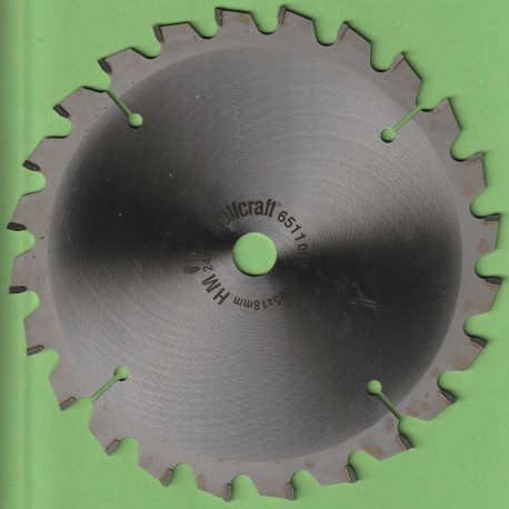 wolfcraft Serie grün Standard Plus Kapp- und Gehrungssägeblatt HM Wechselzahn negativ – Ø 205 mm, Bohrung 18 mm
