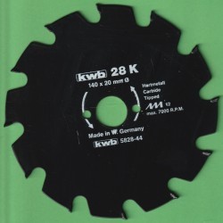 kwb Bauholzblatt Typ K Hartmetall Grobzahn antihaftbeschichtet – Ø 140 mm, Bohrung 20 mm