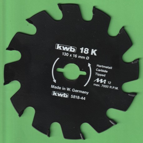 kwb Bauholzblatt Typ K Hartmetall Grobzahn antihaftbeschichtet – Ø 130 mm, Bohrung 16 mm