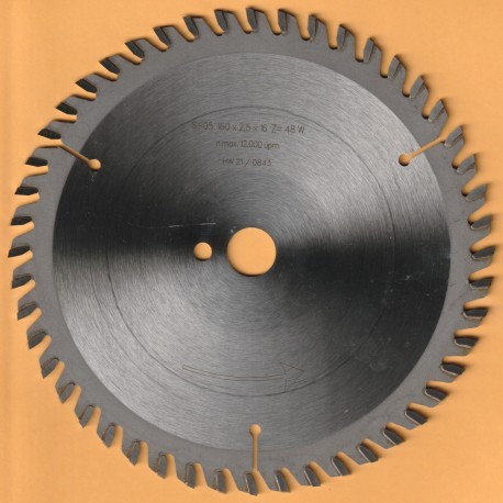 EDN Hartmetallbestücktes Kreissägeblatt Serie 05 gold Wechselzahn extra fein – Ø 160 mm, Bohrung 16 mm