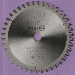 PRÄZISA Jännsch Hartmetall-Mehrzweck-Kreissägeblatt COMET, Type TF Trapez-Flachzahn negativ – Ø 150 mm, Bohrung 16 mm