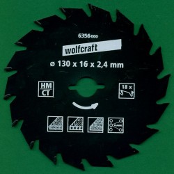 Kreissägeblätter Ø 130 mm, Bohrung 16 mm